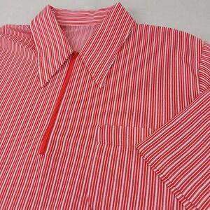 Vintage Unbranded XL Mens Polo Shirt Popover Ribbed Polyester 1970s 24x29 Dagger
